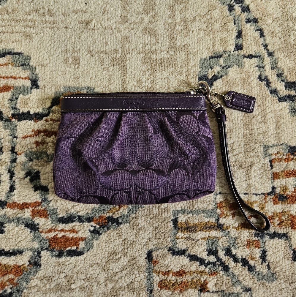 Coach Purple Wristlet